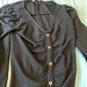 Black Button-Up Cardigan